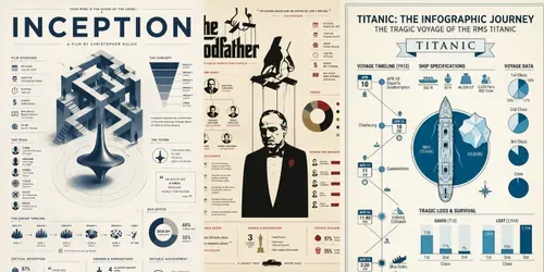 Classic Movie Infographic Posters generated by chatgpt-image