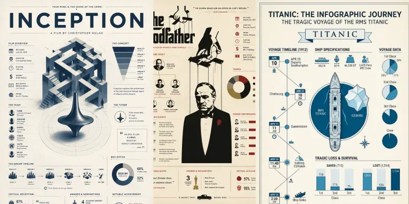 Classic Movie Infographic Posters generated by undefined