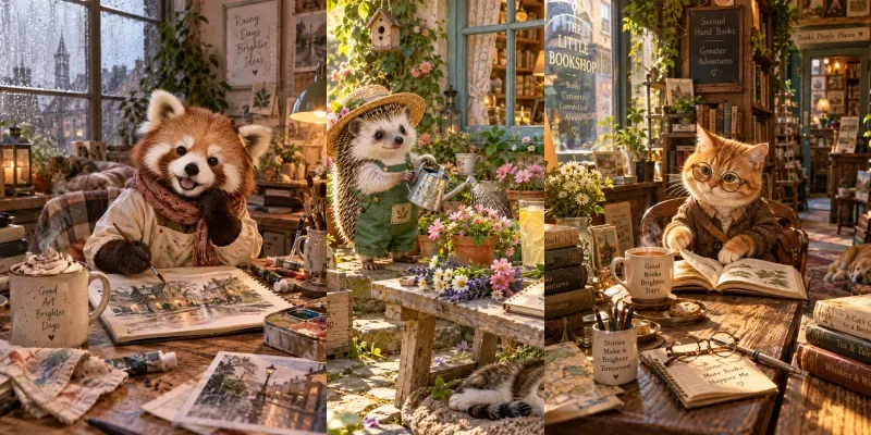 Wholesome Cozy Character Lifestyles generated by undefined