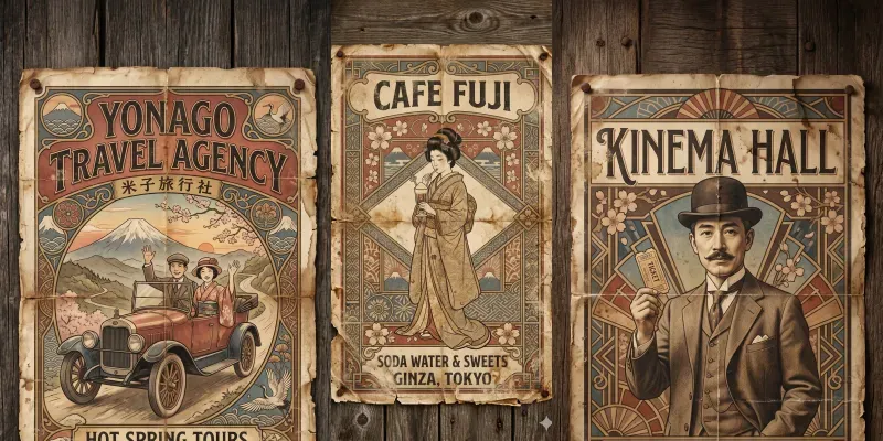 Custom 1920s Japanese Retro Posters generated by undefined