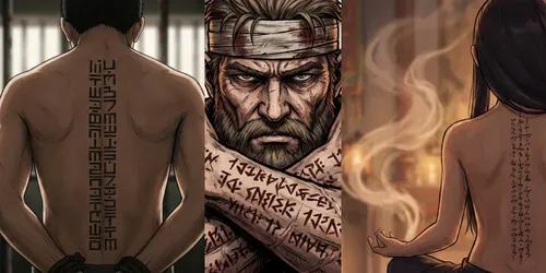 Sacred Marked Character Portraits generated by gemini-image