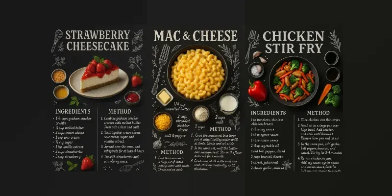 Rustic Recipe Instruction Infographics generated by undefined