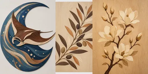 Wood Marquetry Wall Art generated by chatgpt-image