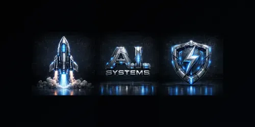 Technical Engineering 3D Logo Renders generated by chatgpt-image