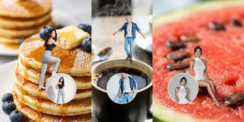 People In Miniature Food Worlds generated by undefined