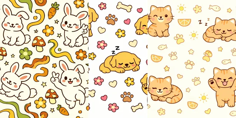 Pet Pattern Art For Mugs And Tote Bags generated by undefined