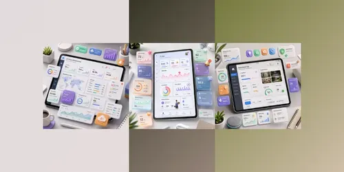 3D Floating UI Dashboard Art generated by chatgpt-image
