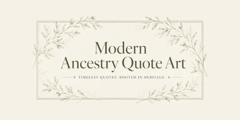 Modern Ancestry Quote Art generated by undefined