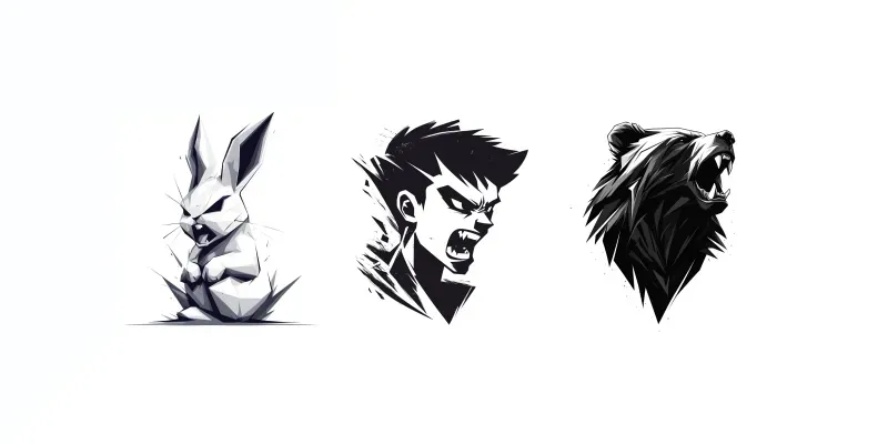 Geometric Logo Characters