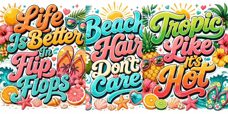 Summer Typography Tshirt Designs generated by undefined