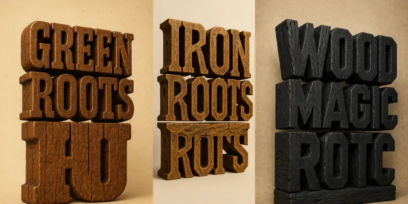 3D Wooden Texts generated by undefined