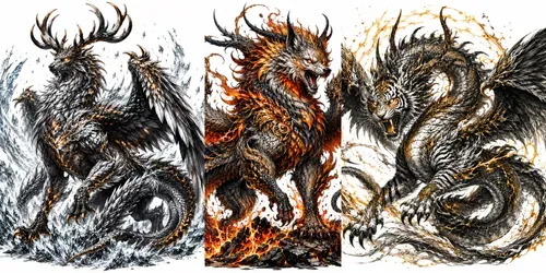 Mythic Hybrid Beast Creators generated by chatgpt-image