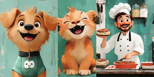 Charming Animated Characters generated by midjourney