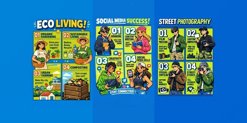 Modern Social Media Infographics generated by undefined