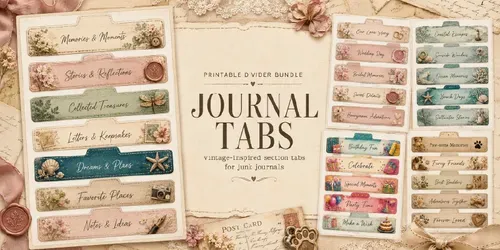 Junk Journal Section Tabs generated by chatgpt-image