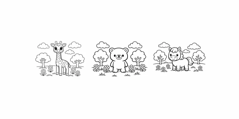 Animal Coloring Pages generated by undefined