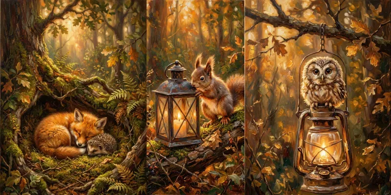 Premium Textured Golden Hour Oils generated by undefined