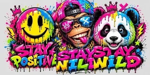 Neon Dripping Graffiti Tee Designs generated by chatgpt-image