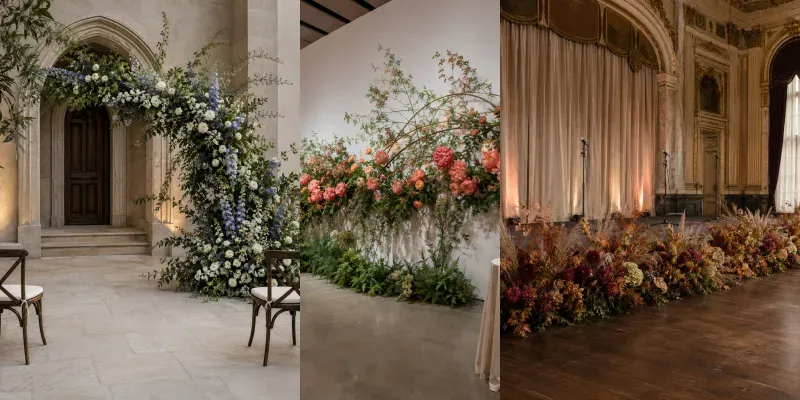 Floral Installation Scale Photos generated by undefined