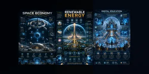 Futuristic Cinematic Infographic Posters generated by chatgpt-image