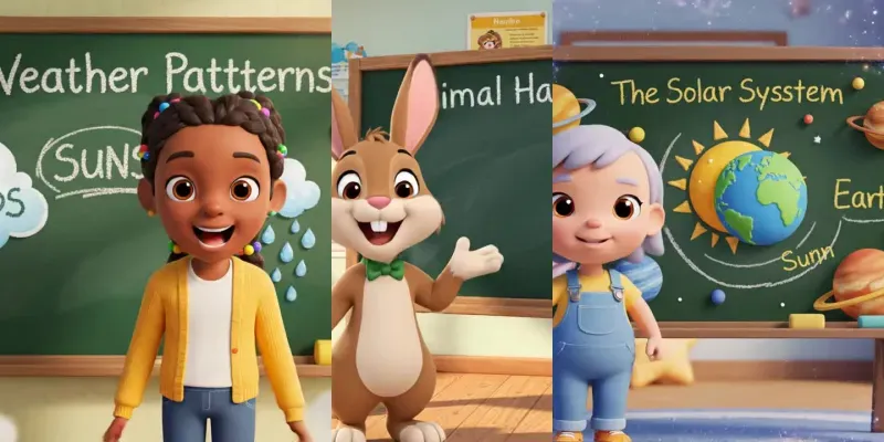 Kids Educational Cartoon Video Prompt generated by undefined
