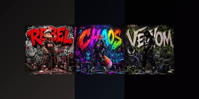 Urban Graffiti Mascot Character Art 8K generated by undefined