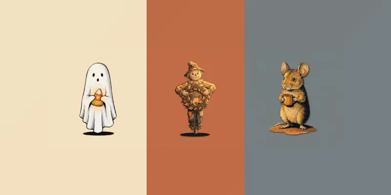Halloween Storybook Gouache Cliparts
