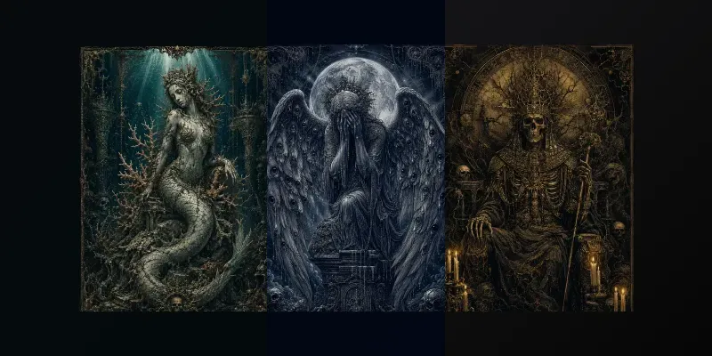 Intricate Dark Etching Art generated by undefined