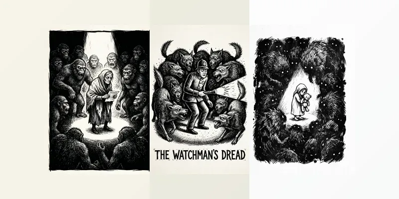 Dark Woodcut Ink Illustrations generated by undefined