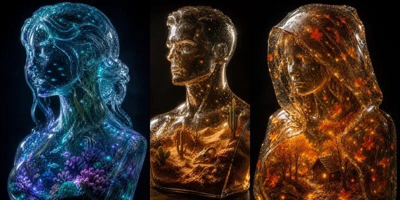 Glass Terrarium Portraits generated by undefined