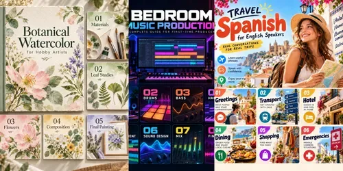 Online Course Cover Module Thumbnails generated by chatgpt-image