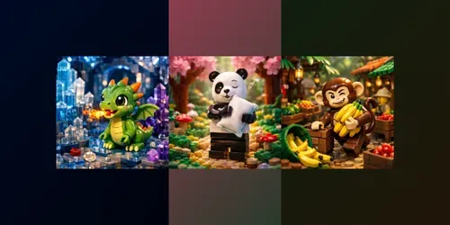 Lego Cinematic 3D Character Scenes generated by chatgpt-image