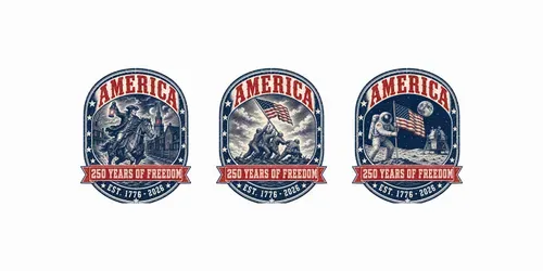 America Freedom 250 Years Tshirt Prints generated by chatgpt-image