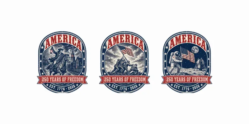 America Freedom 250 Years Tshirt Prints generated by undefined