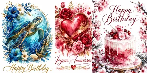 Birthday Card Collections generated by chatgpt-image