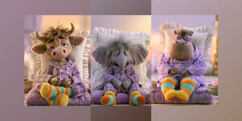 Sleepy 3D Animal Pajamas generated by undefined