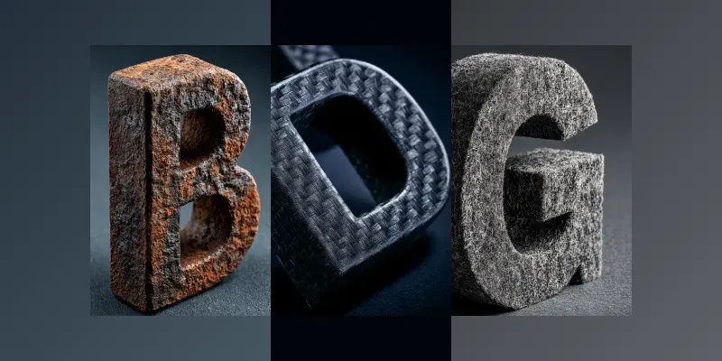 Raw Industrial 3D Typography generated by undefined