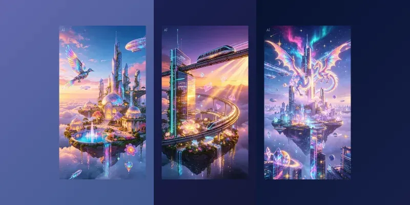 Surreal Floating City Creators generated by undefined