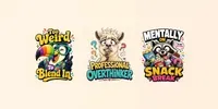 Funny Weird Animal Quote Tshirt Art chatgpt-image prompt mini thumbnail