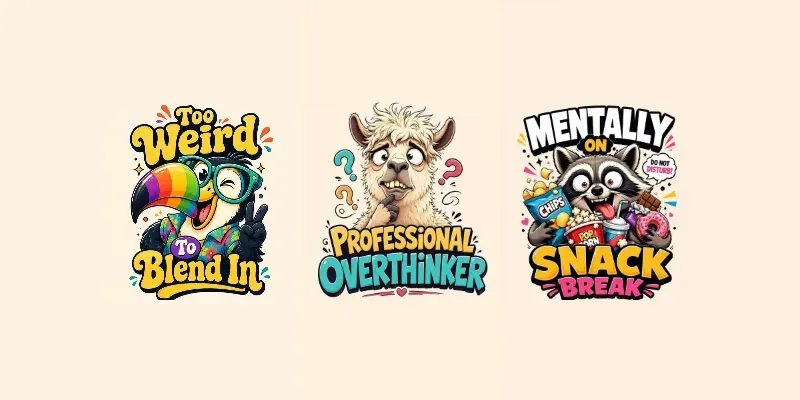 Funny Weird Animal Quote Tshirt Art generated by undefined