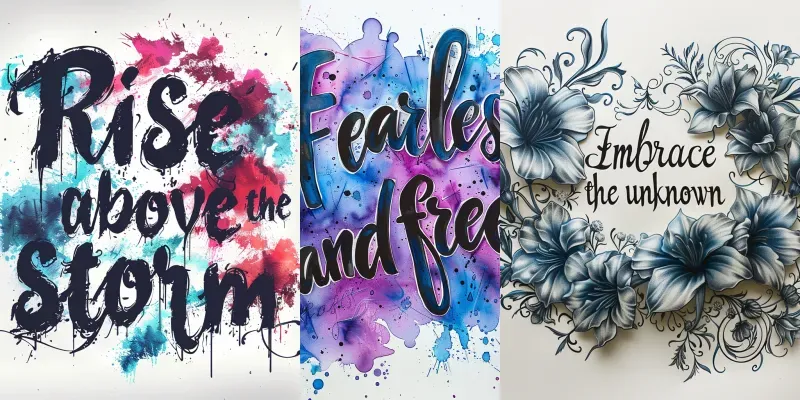 Elegant Tattoo Lettering Designs generated by undefined