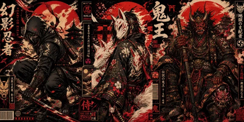 Japanese Manga Posters generated by undefined