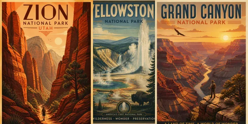 Vintage National Park Poster Generator generated by undefined
