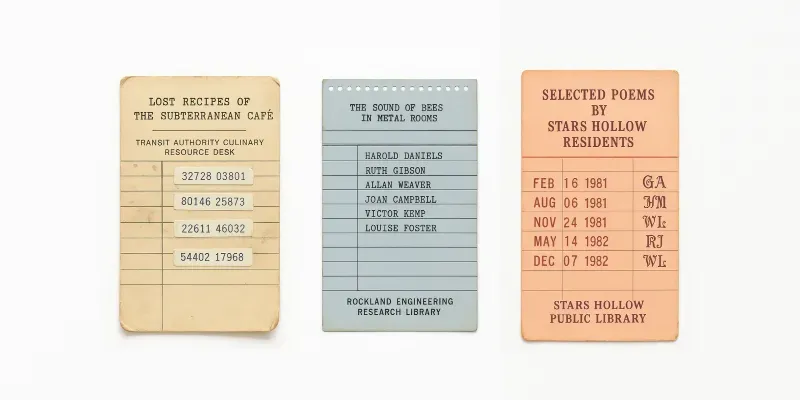 Vintage Library Checkout Card Style generated by undefined
