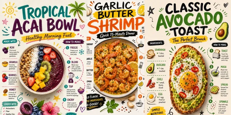 Professional Recipe Infographic Designs generated by undefined