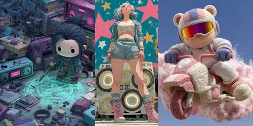 Hyper Cute Toy Worlds generated by midjourney