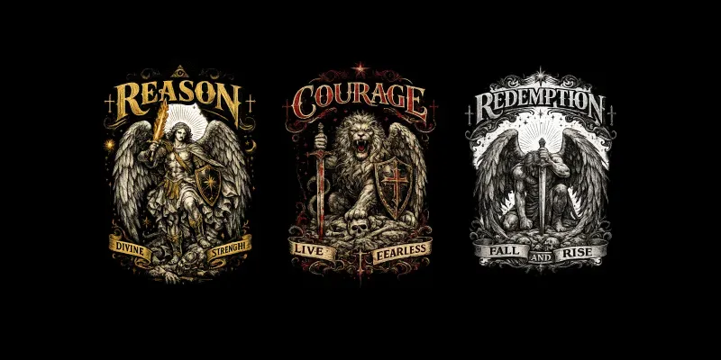 Vintage Angel Tshirt Designs generated by undefined