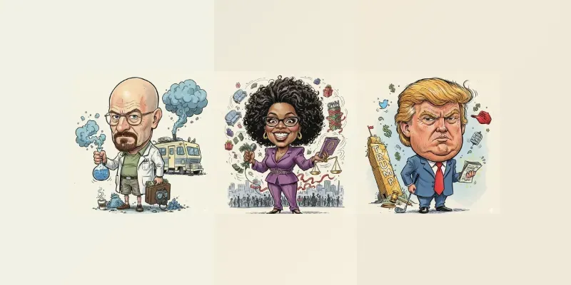 Funny Editorial Celebrity Caricatures generated by undefined