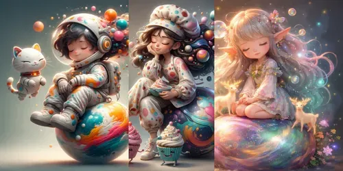 Whimsical Polka Dot Dream Characters generated by chatgpt-image