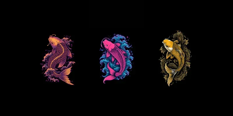 Cyberpunk Neon Japanese Tattoos generated by undefined
